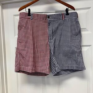Southern Proper Red White & Blue Gingham Club Short Bermuda sz 38 EUC